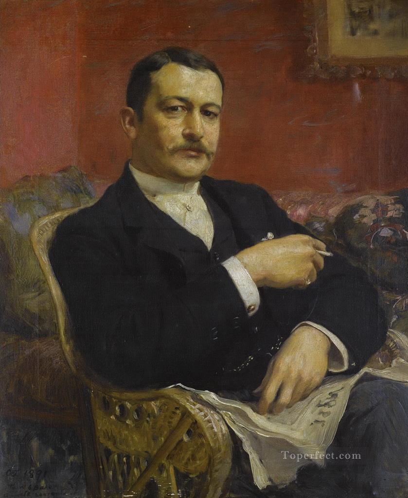 PORTRAIT OF WALTER SIDNEY BAKER Frederick Arthur Bridgman Oil Paintings